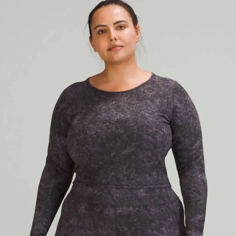Lululemon Wunder Train Cropped Long Sleeve shirt size 14